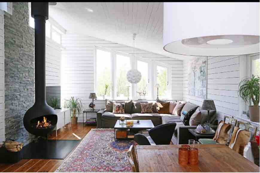 Summerhouse in archipelago near water and Vaxholm