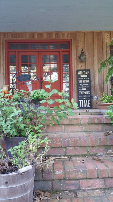 Our front door to the Sanctuary in the Woods.