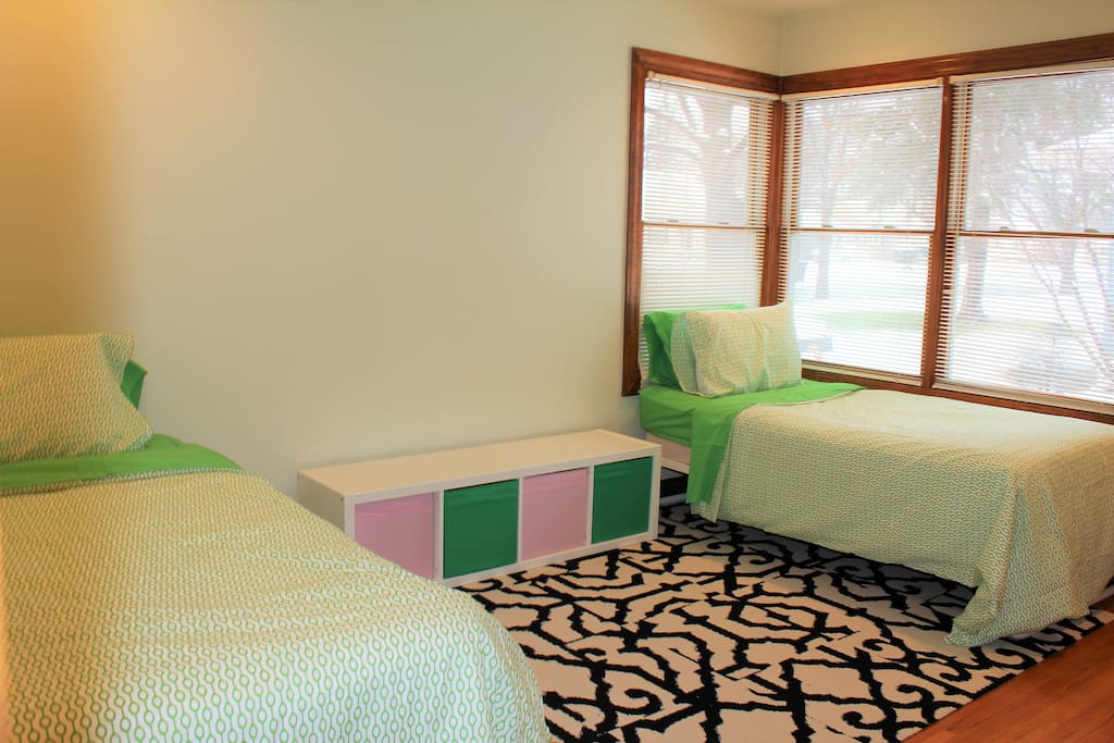Bedroom #1 has 2 twin beds. You will be provided with clean sheets and freshly washed blankets and towels.