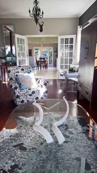 Stylish and comfortable lounge with satellite TV.