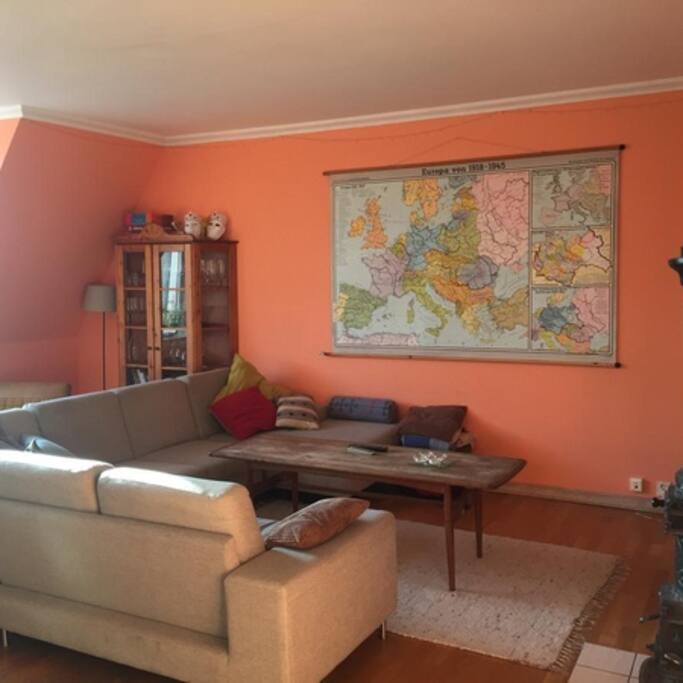 Spacious living room to relax in after a long day out