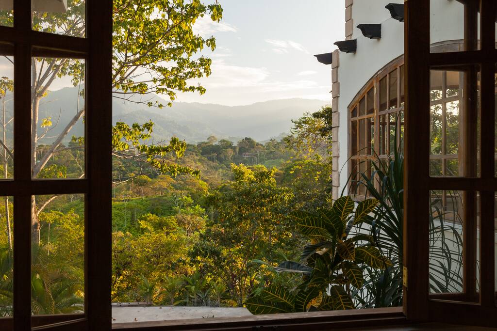 Mountains in the back of the hotel