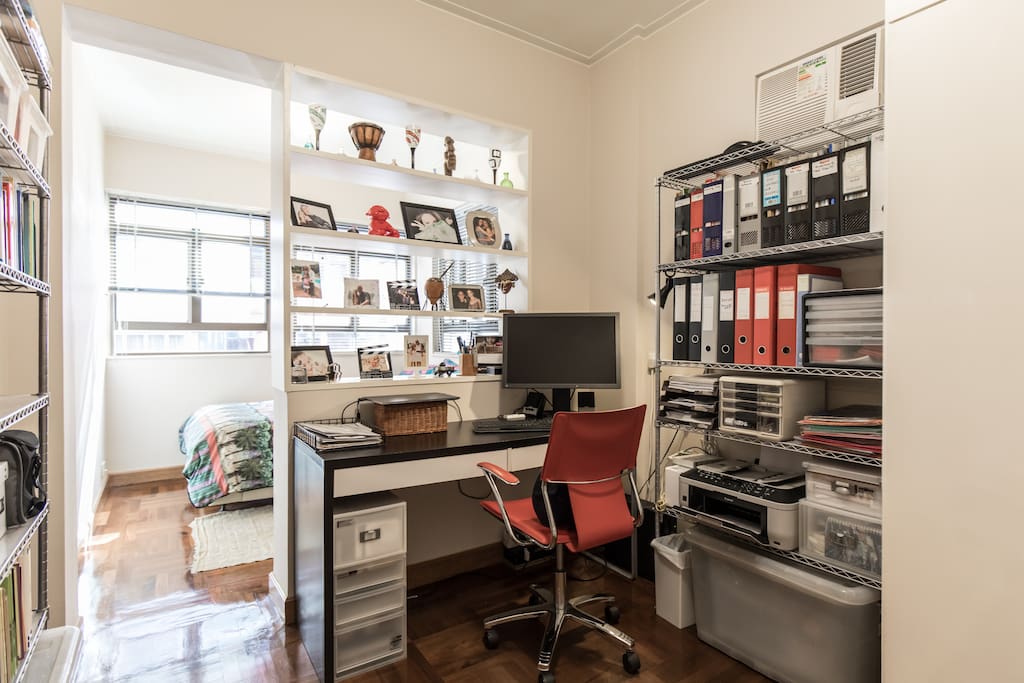 View of the rental room from the study