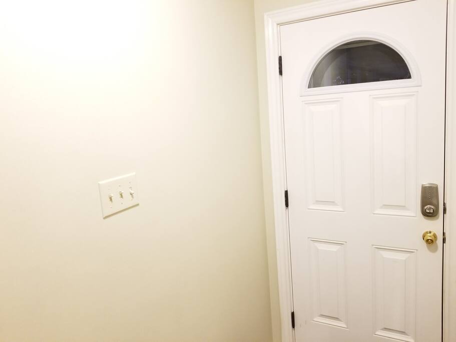 Front Door -Lights on the right