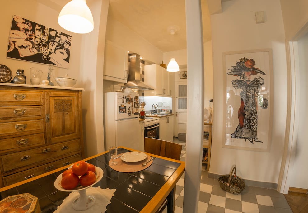 Dining room, kitchen