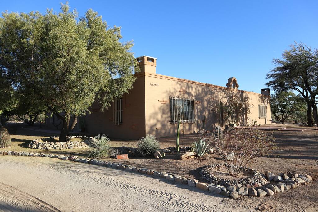 Front of Territorial Style home