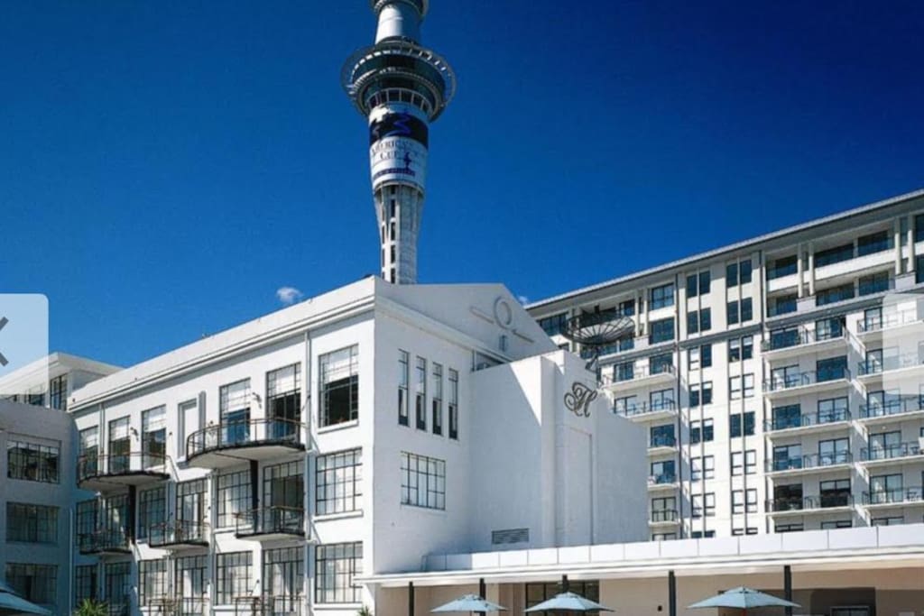 Rooftop pool - view of Sky Tower