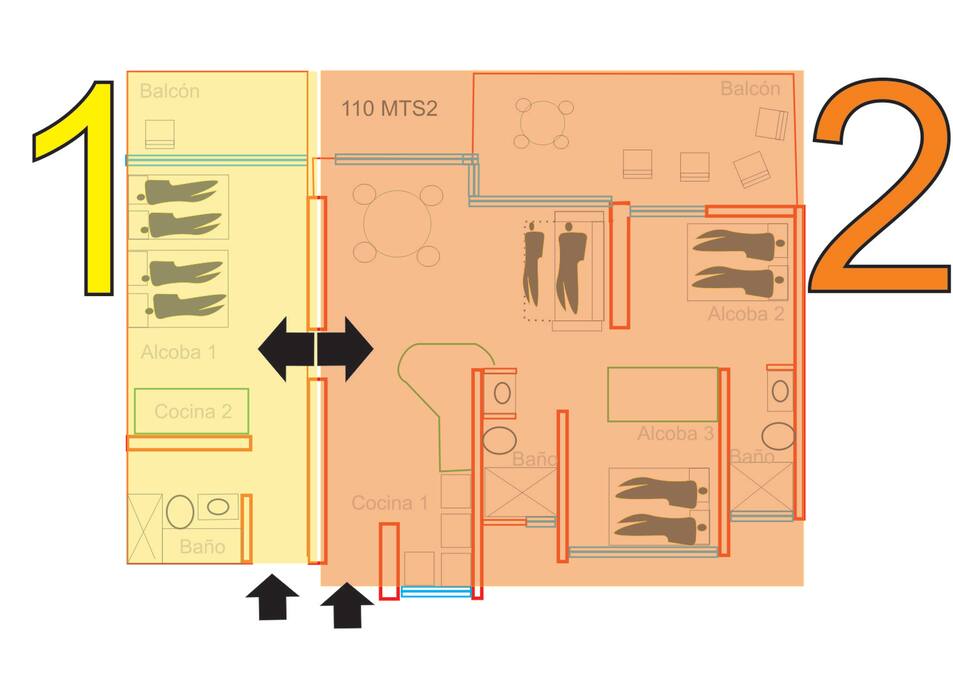 APARTAESTUDIO + APTO 2H