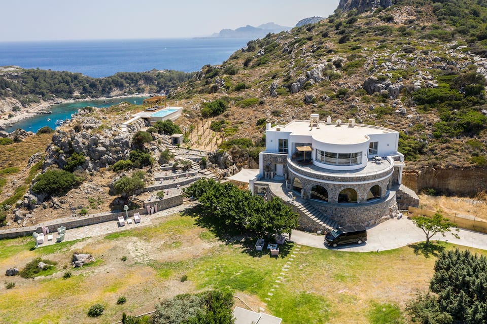 Noura Villa, on the cliffs above Anthony Quinn Bay, Faliraki, Rhodes, Greece, photo 5 of 10