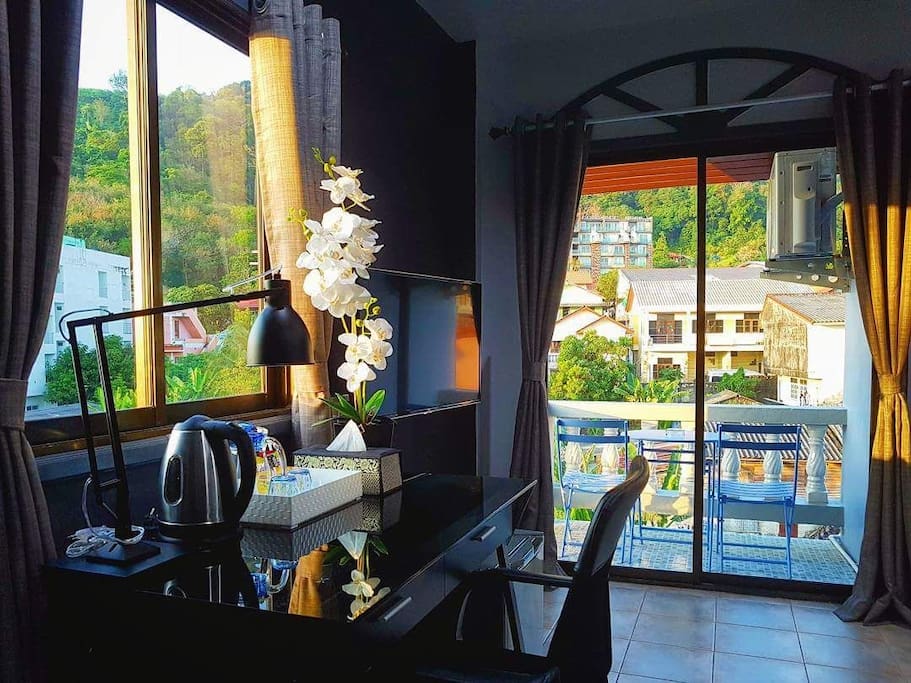 Welcome to our Superior Suite with 1 Queen sized bed, private balcony & bathroom, wardrobe, umbrella, safety box, laundry bag/service, latex bed/pillows for extra comfort, quality curtains, wall mirror, seating & more greatness for you!