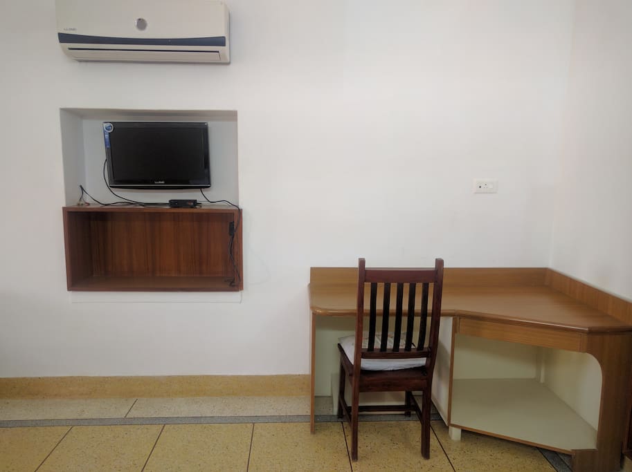 The sitting area in one of the rooms