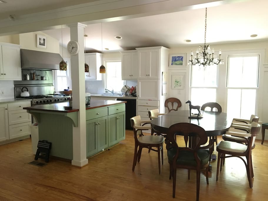 Open kitchen and dining