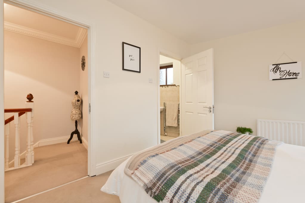 It's a duplex house so the bedroom is located upstairs.