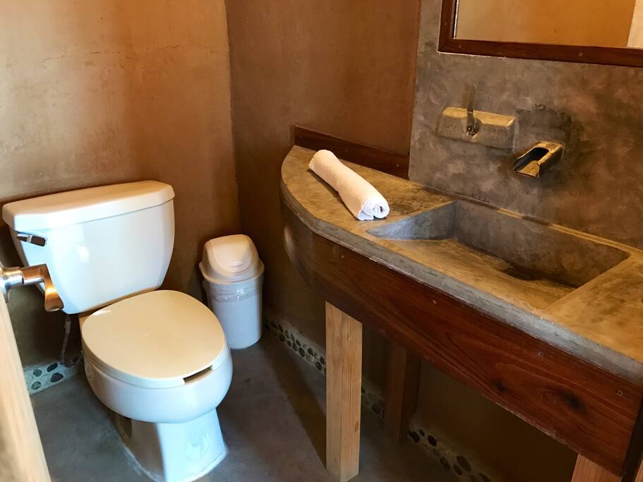 Powder room - the shower is right next door.