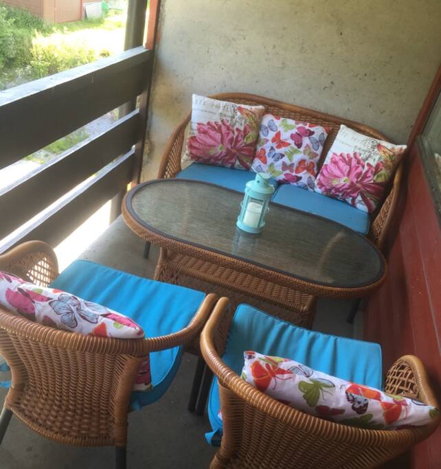 Koselig og privat terrasse
