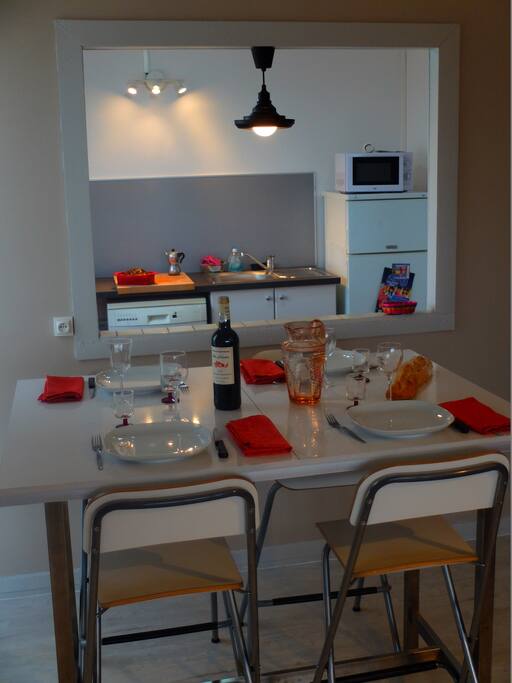 Cuisine depuis le salon