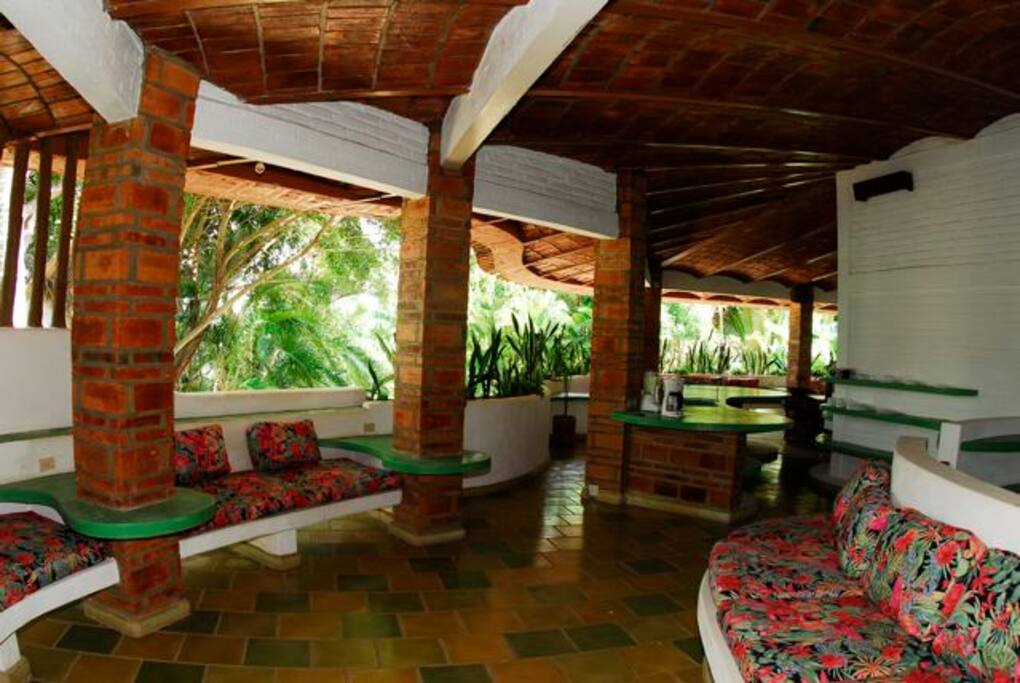 living area facing the gardens