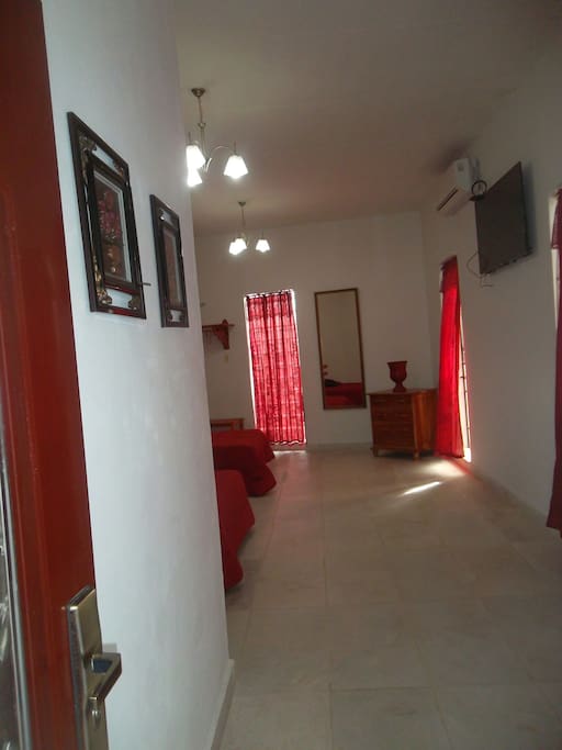 Suite ,all new, mármol floor ,two beds, privace BATHROOM and TERRACE , HOT WATER 24hrs,MINIBAR INSIDE, SONY SMART TV 48 ",AIR CONDITIONER( SPLIT 2 TM),
SERVICE ROOM 24 HRS.
May I invite YOU?