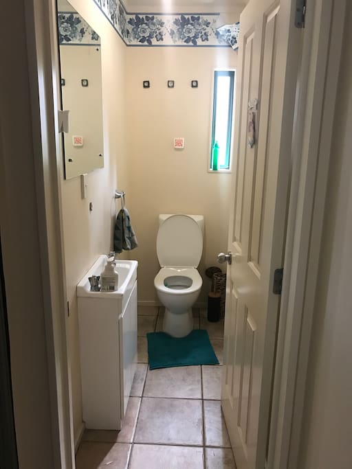 Close to downstairs toilet