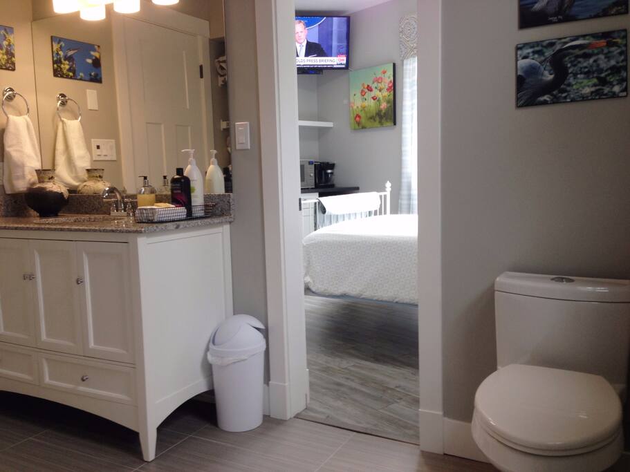 Connecting door from your bedroom to your private bath.