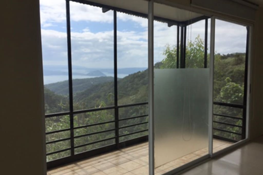 The home faces taal and you have a balcony to see all the great views