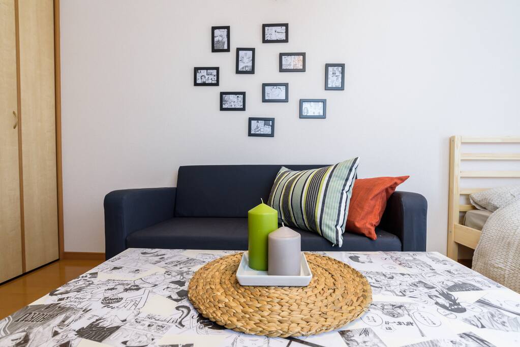 This room is designed for fan of Japanese cartoon.