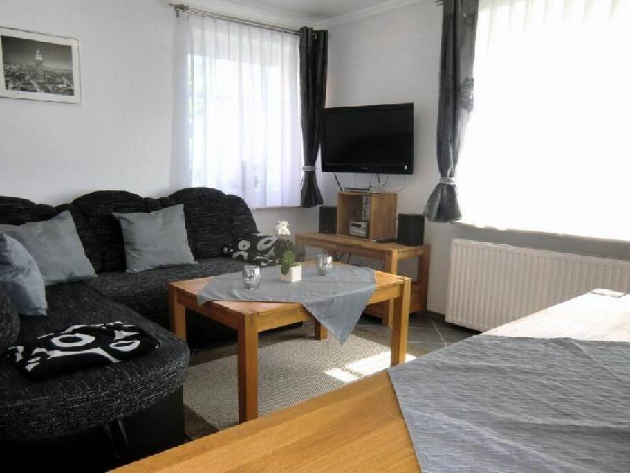 Ferienwohnung Erdgeschoss, Wohnbeispiel Wohnraum