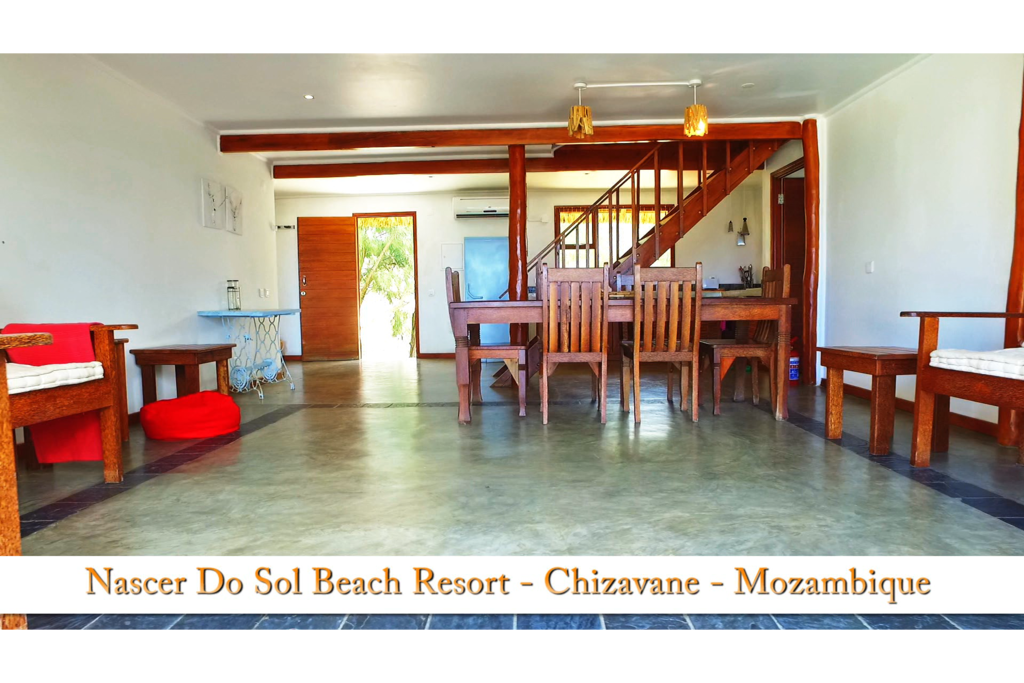 Living area and kitchen