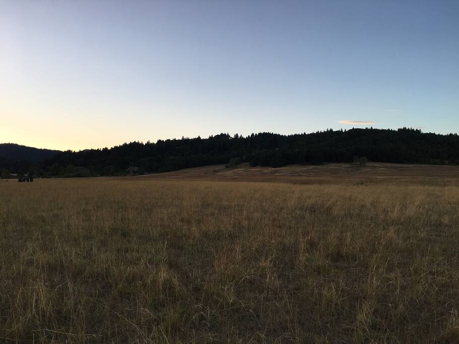 The land at sunrise