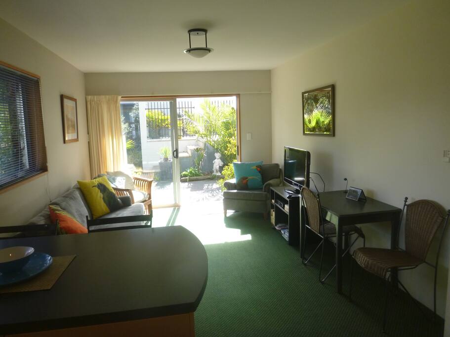living area and courtyard