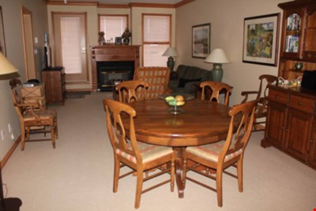 Enjoy meals together or entertain guests at the dining table.