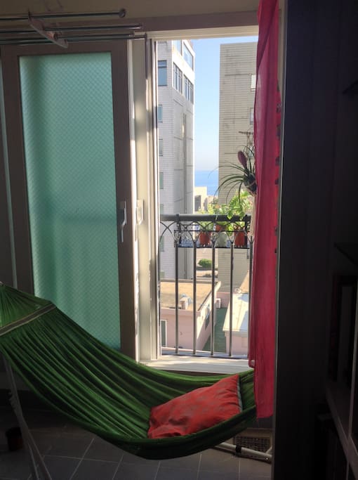 Veranda with hammock