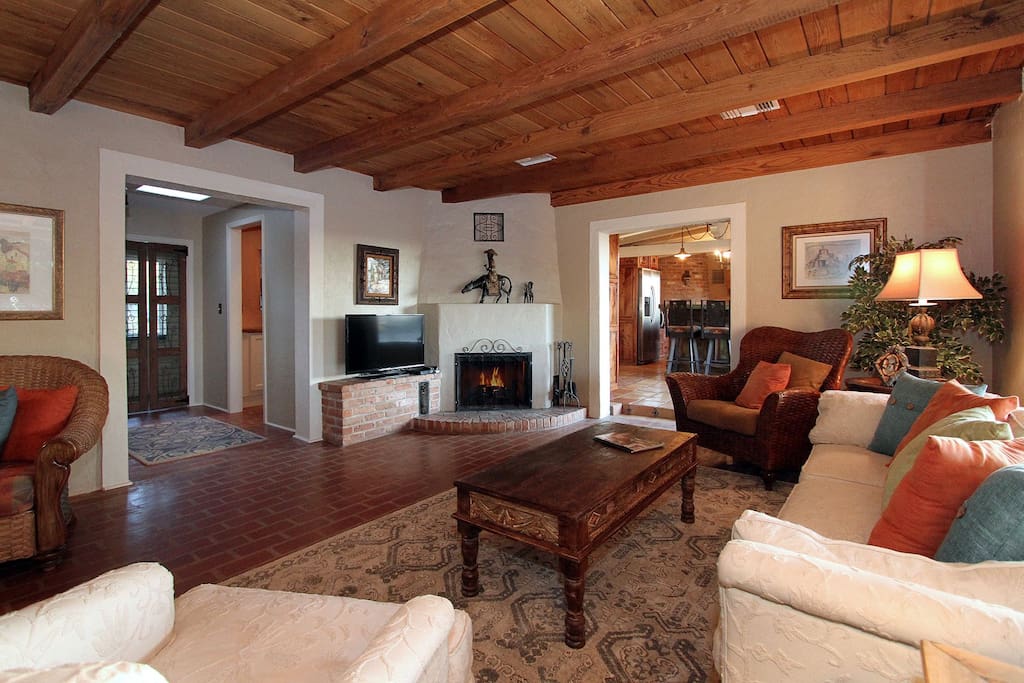 Main House Living room, looking into Kitchen