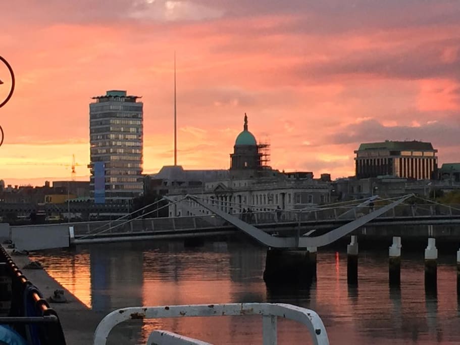 Step outside for some awesome views of Dublin day and night!