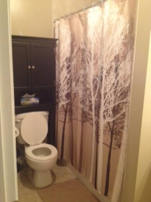 Shared upstairs full bathroom.