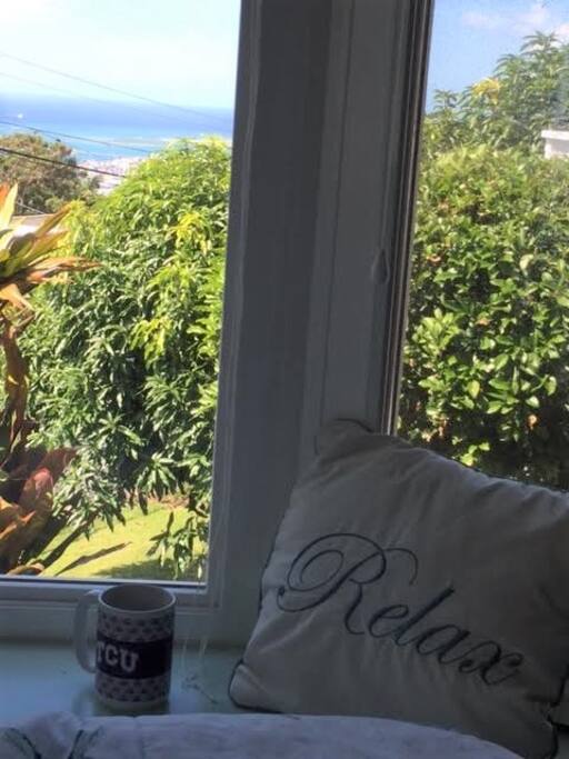 Enjoy the ocean view from your bay window.
