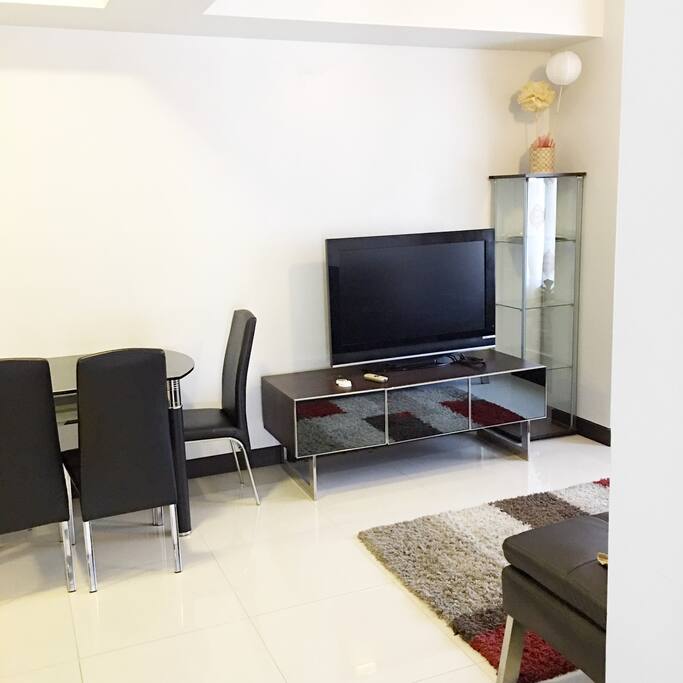 Another angle of living room and dining table