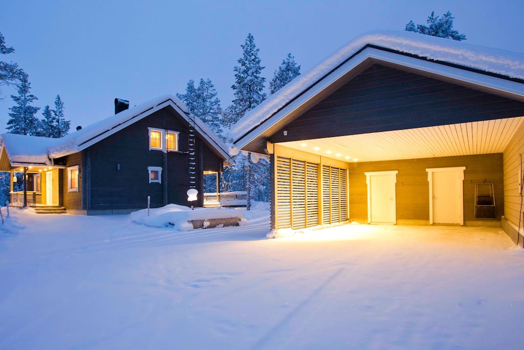 Carport and utility rooms.