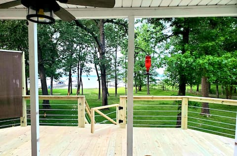 Quiet Lakefront Home w/ Private Beach & Boat Dock