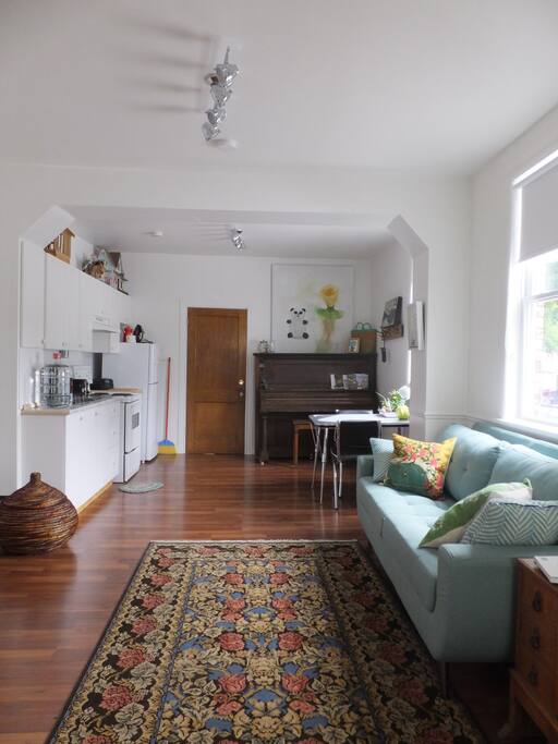 Our house is only 12' wide but has everything to enjoy your stay in Kensington Market.