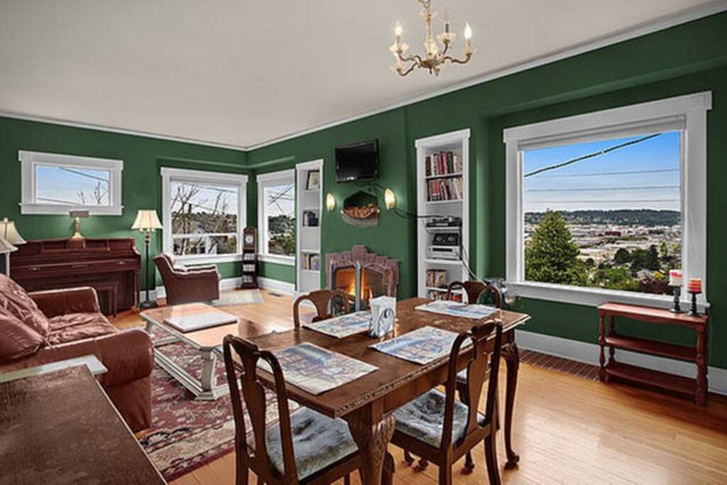 Living Room & 1st Dining Area As Viewed From Main Level Kitchen