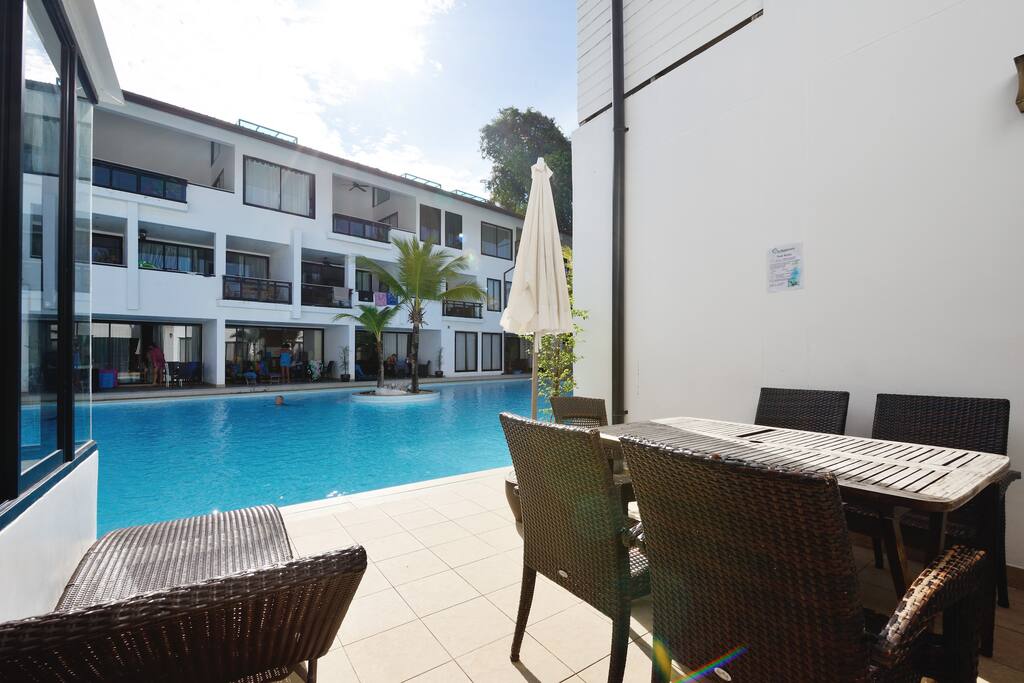 Terrace by the pool