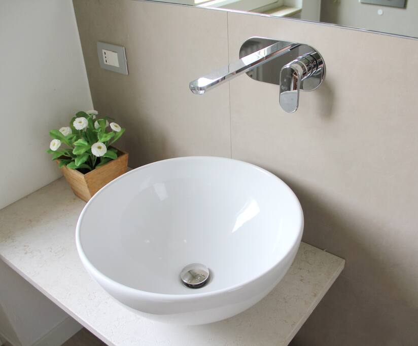 Bathroom with the shower, wc and bidet