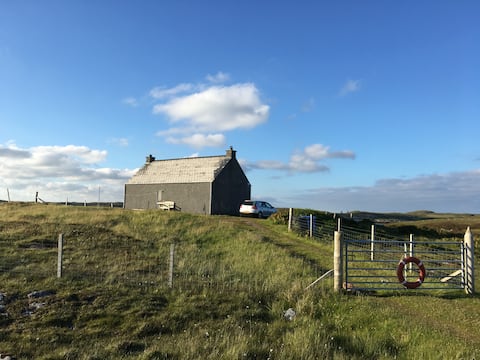 Traditional croft house, Loch Carnan, South Uist