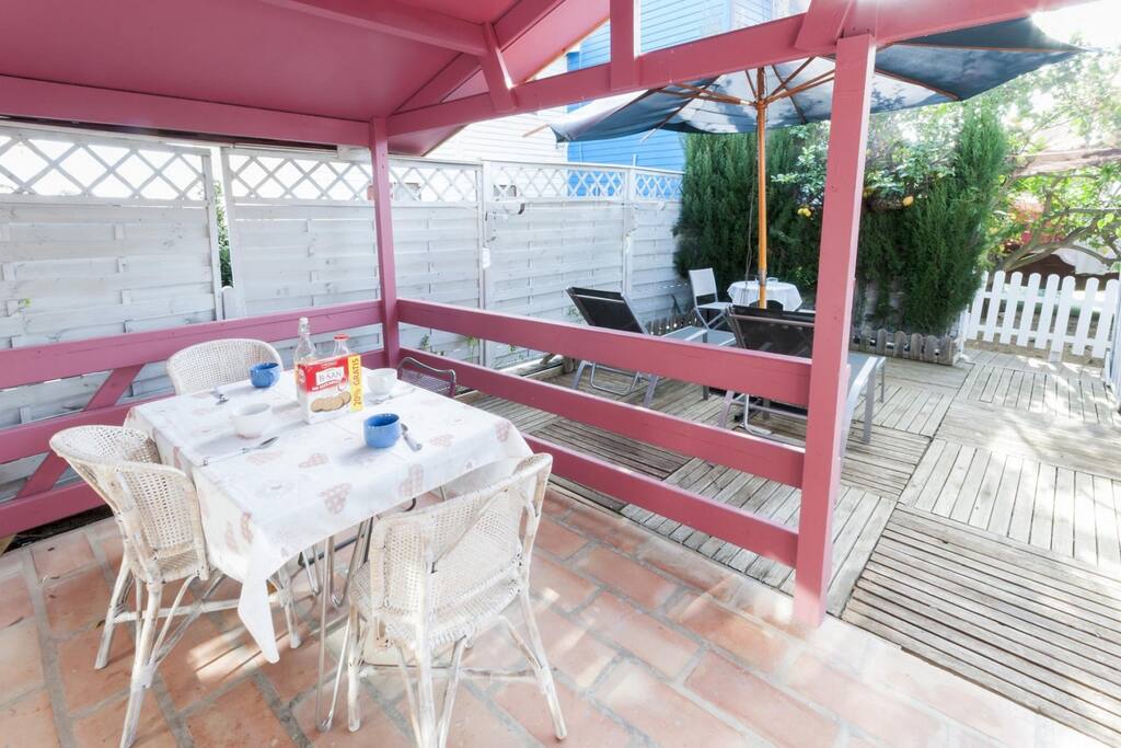 Terraza de la cabaña