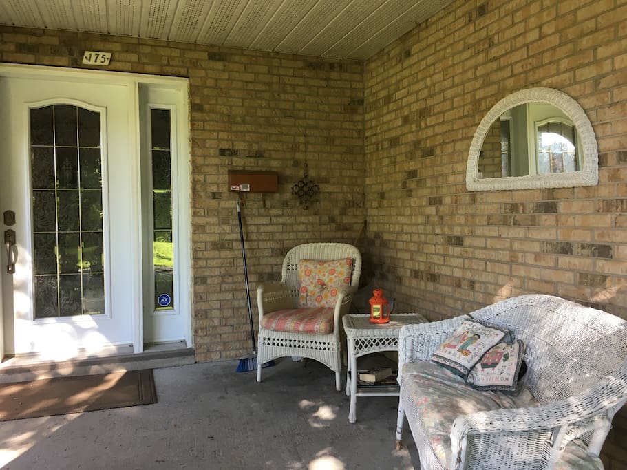 Seating area front of house