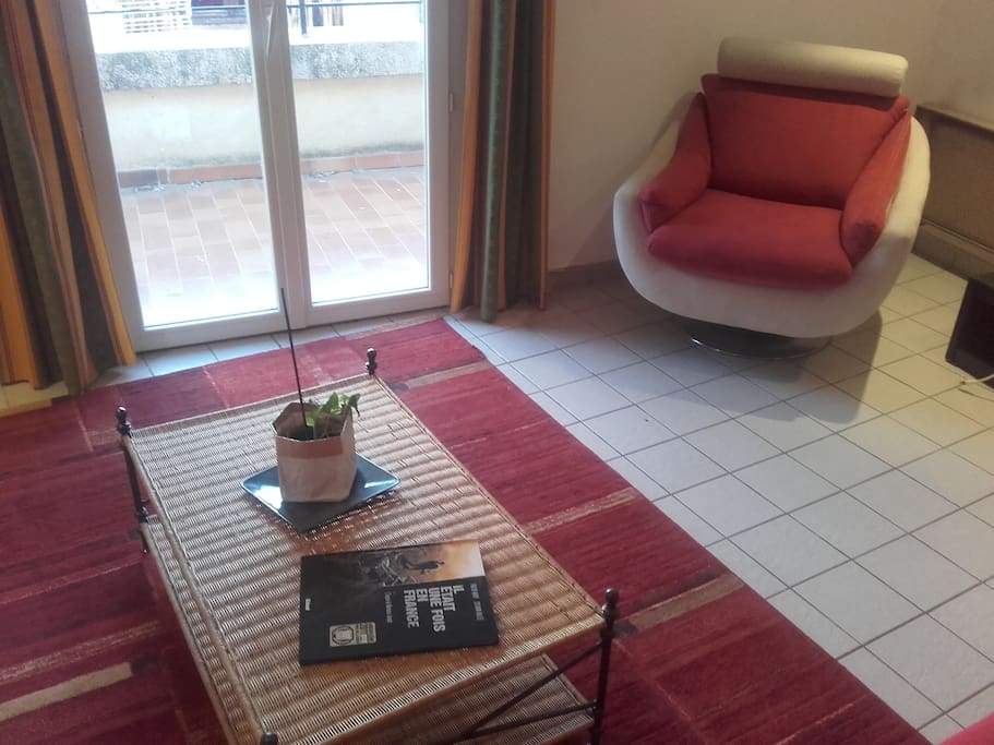Salon avec accès terrasse