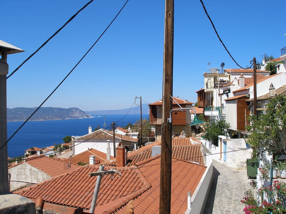 The village of Glossa, from the balcony