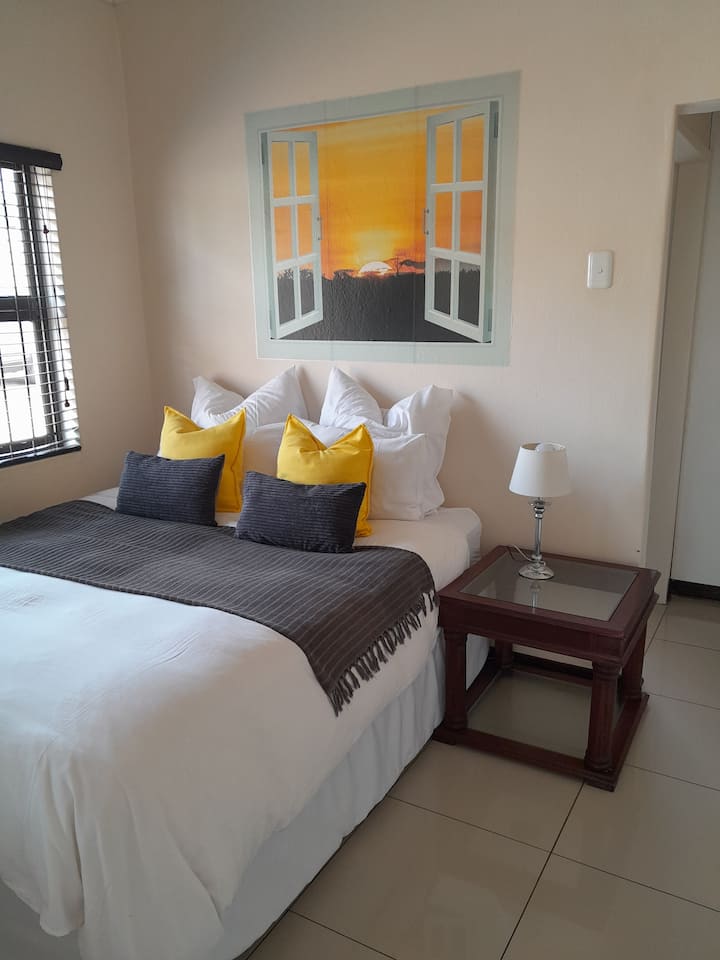 Bedroom 5,  queen bed, ceiling fan, shower ensuite