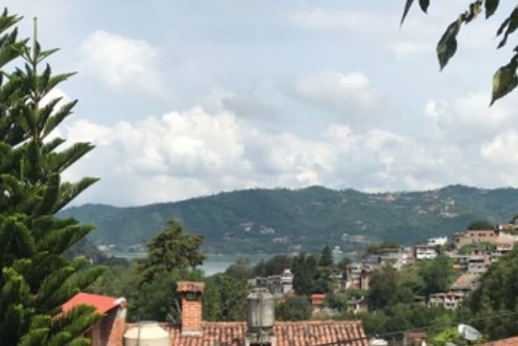 View of Lake Valle de Bravo from large upstairs terrace
